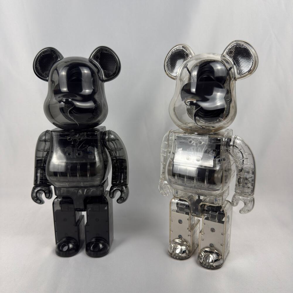Be@rbrick Audio 400% Portable Bluetooth Speaker Set Smoke and Clear Pair